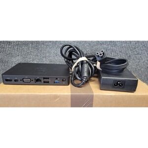 Dell WD15 Business Docking Station K17A USB-C with 180W AC Power Adapter Black
